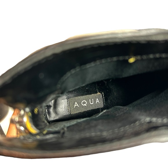 Aqua Soren Yellow Snake Print Block Boot Heels - Picture 8 of 10